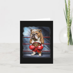Bokskampioen Engelse Bulldog Fighter Kaart