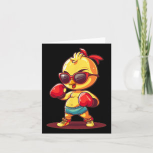 Bokskip met zonnebril kostuum kaart