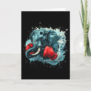 Boksliefhebber Olifant Bokshandschoenen Kickboksen Kaart