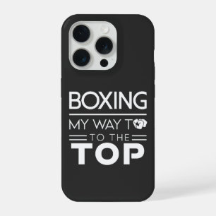 Boksmotivatie citaat vet minimale typografie iPhone 15 pro hoesje