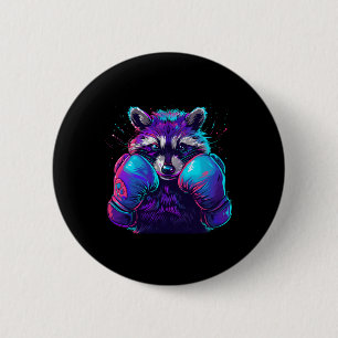 Bokswasbeer Met Bokshandschoenen Kickboksen Grappi Ronde Button 5,7 Cm