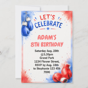 Bokswed Invitatie Waterverf Kaart