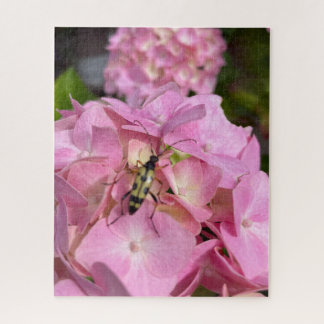 Boktor op roze Hortensia Legpuzzel