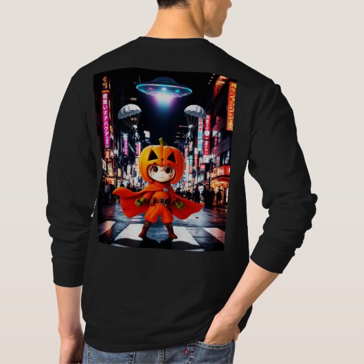 Bokuchander UFO design Long sleeves T-Shirt (Achterkant)