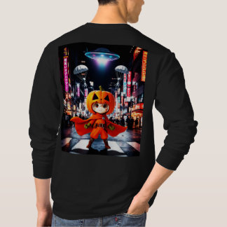 Bokuchander UFO-ontwerp T-shirt met lange mouwen