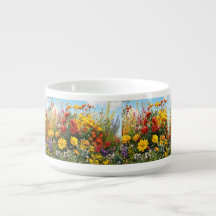 Bol de chili de jardin en fleurs.