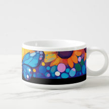 Papillons bleus et chaux de tournesol