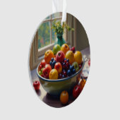 Bol de fruit sur table peinture à l'huile classiqu (devant)