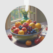 Bol de fruit sur table peinture à l'huile classiqu (dos)