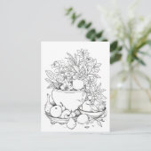 Bol de Fruits Plantes carte postale peignable (Debout devant)