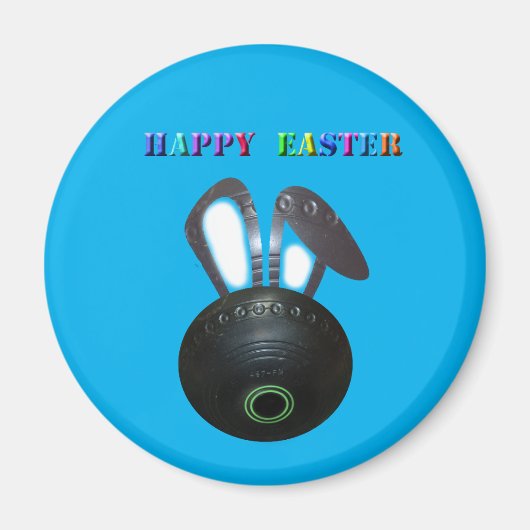 Bol de pelouse Lapin de Pâques, Aimant de réfrigér (Devant)