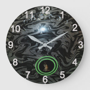 Bol De Pelouse Noir Et Gris, Horloge Murale