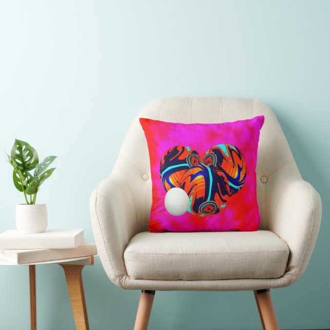 Bol De Pelouse Rouge Et Bleu, Coussin (Chaise)