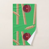 Bol Vert Au Motif De Cricket, Ensemble De Serviett (Serviette à main)