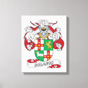 Bolanos Family Crest Canvas Afdruk