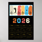 Bold 2026 Golf Calendar  Poster (Voorkant)