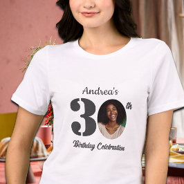 Bold 30th Birthday Photo Guests Tri-Blend Shirt