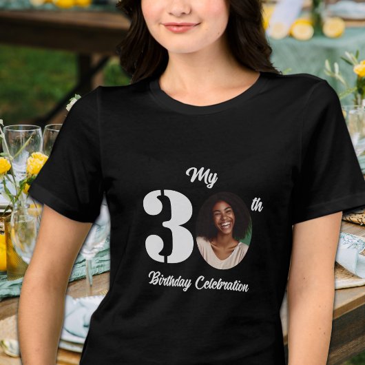 Bold 30th Birthday Photo  Tri-Blend Shirt