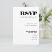 Bold 3,5-inch x 5-inch reactiekaart RSVP kaartje (Staand voorkant)