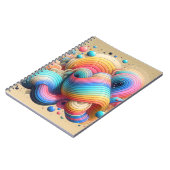 Bold 3D Rainbow Abstract Art Notitieboek (Linkerzijde)