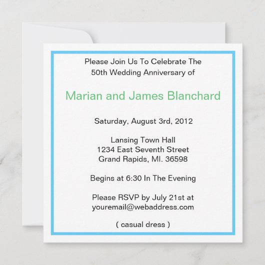 BOLD 50th Anniversary Party Invitations (Dos)