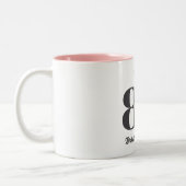 Bold 80th Birthday Photo Tweekleurige Koffiemok (Links)