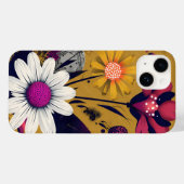 Bold Abstract Floral Art Phone Case - Vibrant Mode (Achterkant (horizontaal))
