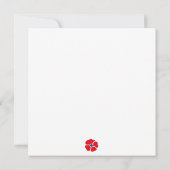 Bold Abstract Floral Flat Card with Poppy Motif (Achterkant)