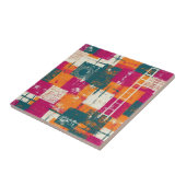 Bold Abstract Geometric - Grunge Brush Texture (1) Tegeltje (Zijkant)