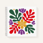 Bold Abstract Notebook Floral Matisse Style Art Notitieboek (Voorkant)