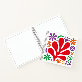 Bold Abstract Notebook Floral Matisse Style Notitieboek
