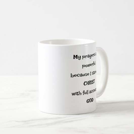 Bold Access to God through Prayer Mug (Devant droit)