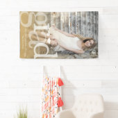 Bold AFSTUDEERDER Gold Ombre Overlay Foto Afstuder Spandoek (Insitu)