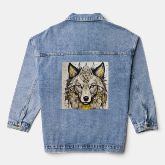 Bold and Brave: Meisjesjas met prachtige leeuw Denim Jacket