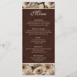 Bold Anemones Aesthetic Garden Wedding Menu