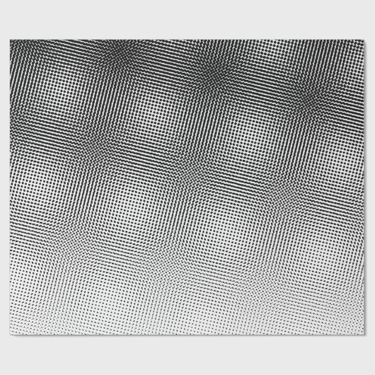 Bold Artsy Black en White Moiré Pattern Cadeaupapier (Vlak)