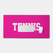 Bold Athletic Fun White TENNIS Text On Bright Pink (Clavier et souris)