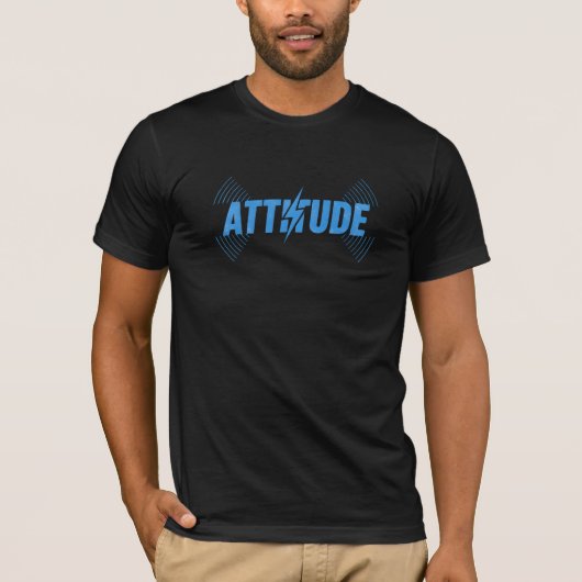 Bold Attitude Lightning Bolt Statement T-Shirt  (Voorkant)