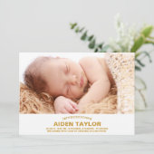 Bold Baby Birth kondiging Aankondiging (Staand voorkant)