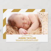 Bold Baby Birth kondiging Aankondiging (Voorkant / Achterkant)