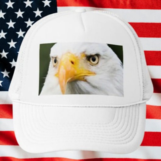 Bold Bald Eagle Hoofd Patriottische Trucker Hoed Trucker Pet