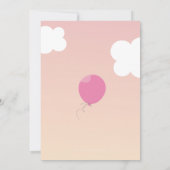 BOLD BALLOON fête d'anniversaire invitation couche (Dos)