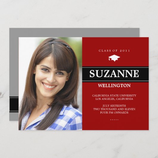 Bold Bar 1 Aankondiging van het Foto Afstuderen (Voorkant / Achterkant)