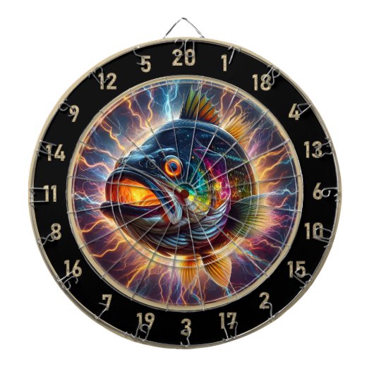Bold Bass Dart Board Showpiece Creatie Dartbord (Voorkant)