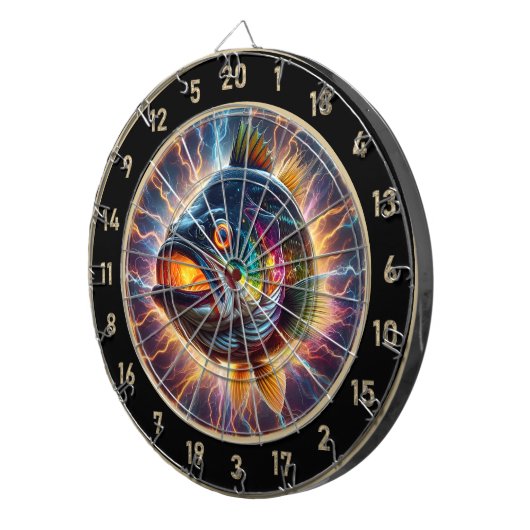 Bold Bass Dart Board Showpiece Creatie Dartbord (Voorkant Rechts)