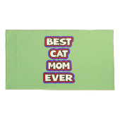 Bold Beste Kattenmoeder Ooit Leuke Typografie Kussensloop (Achterkant-Links)