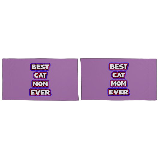 Bold Beste Kattenmoeder Ooit Leuke Typografie Kussensloop (Achterkant-Set)