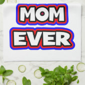 Bold Beste Kattenmoeder Ooit Leuke Typografie Theedoek (Gevouwen)