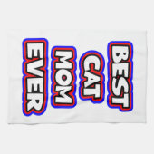 Bold Beste Kattenmoeder Ooit Leuke Typografie Theedoek (Horizontaal)
