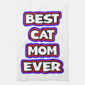 Bold Beste Kattenmoeder Ooit Leuke Typografie Theedoek (Verticaal)